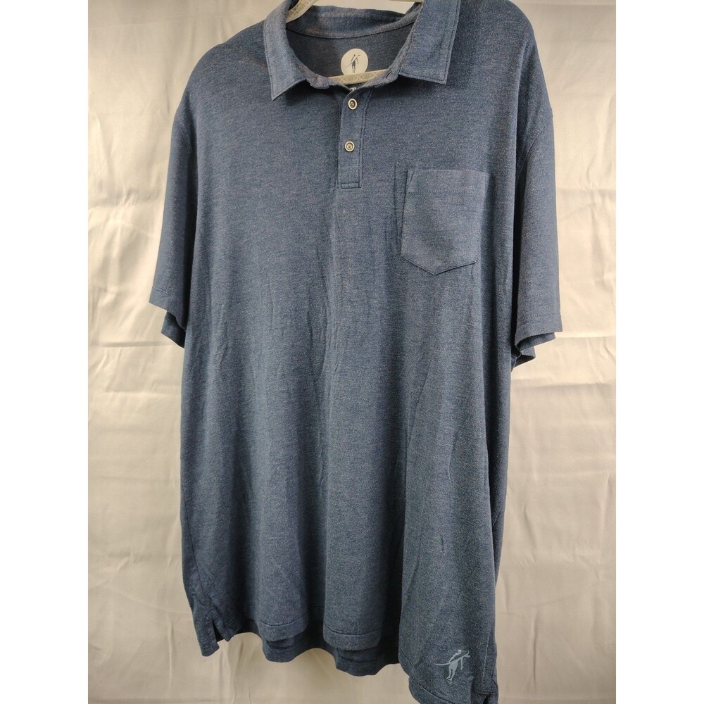 Toes On The Nose Polo Shirt Mens 2XL XXL Navy Blue Pocket Logo Stretch Golf
